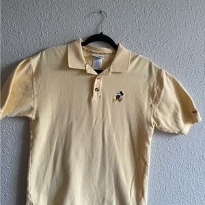 Men’s Disney Cream Polo Shirt with Embroidered Logo Size P